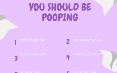 You should be pooping!